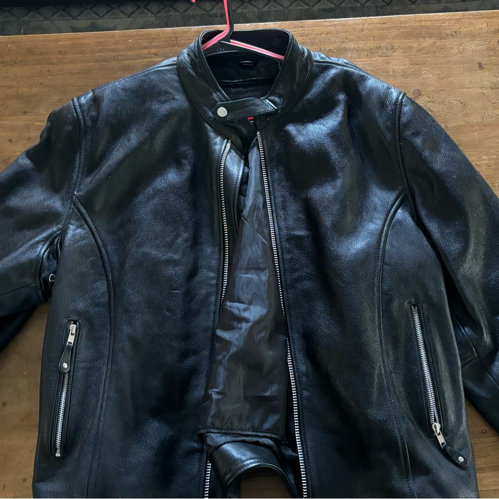 Street steel Genuine Leather jacket